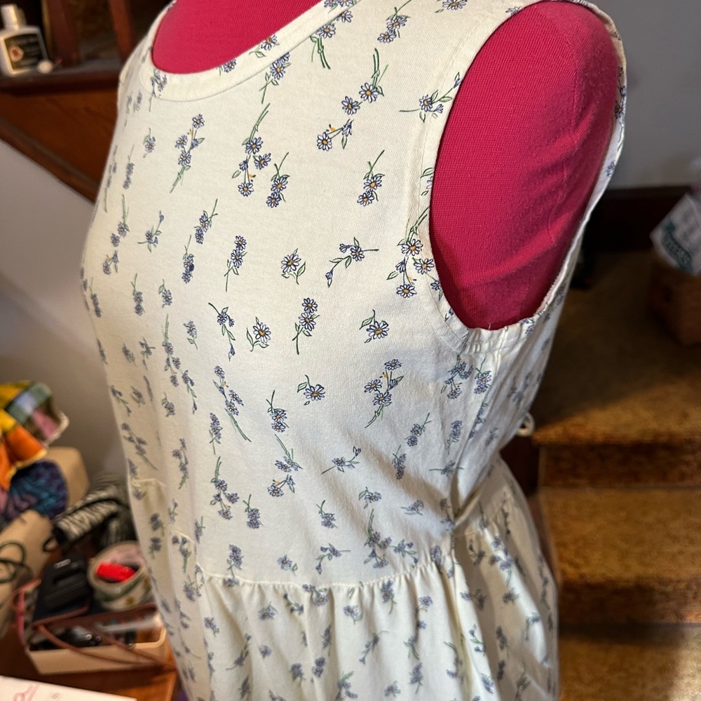 Cotton sleeveless Sundress/ Medium/ Made in USA